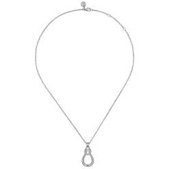 Gabriel & Co. Strides - 925 Sterling Silver Bujukan Stirrup Pendant necklace