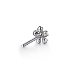 Best Gabriel & Co. Stud Earrings 14K Yellow Gold and 925 Sterling Silver Diamond 0.1ct
