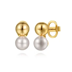 Clearance Gabriel & Co. Stud Earrings 14K Yellow Gold Bujukan Pearl Studs