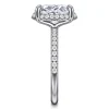 New Gabriel & Co. Suede - 14K White Gold Oval Hidden Halo Diamond Engagement Ring