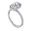 Outlet Gabriel & Co. Suede - 14K White Gold Oval Hidden Halo Diamond Engagement Ring