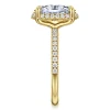 Hot Gabriel & Co. Suede - 14K Yellow Gold Oval Hidden Halo Diamond Engagement Ring