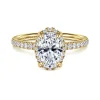 Discount Gabriel & Co. Suede - 14K Yellow Gold Oval Hidden Halo Diamond Engagement Ring