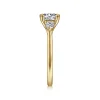 Best Gabriel & Co. Sunday - 14K Yellow Gold Round Three Stone Diamond Engagement Ring