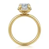 Discount Gabriel & Co. Symphony - 14K Yellow Gold Oval Hidden Halo Diamond Engagement Ring