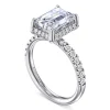 Online Gabriel & Co. Talisa - 14K White Gold Emerald Cut Hidden Halo Diamond Engagement Ring