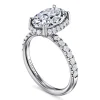 New Gabriel & Co. Talisa - 14K White Gold Oval Hidden Halo Diamond Engagement Ring