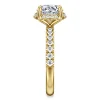 Sale Gabriel & Co. Talisa - 14K Yellow Gold Round Hidden Halo Diamond Engagement Ring