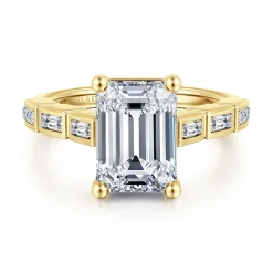Outlet Gabriel & Co. Tania - 14K Yellow Gold Emerald Cut Diamond Engagement Ring