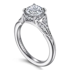 Hot Gabriel & Co. Taye - 14K White Gold Split Shank Cushion Cut Diamond Engagement Ring