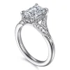 Hot Gabriel & Co. Taye - 14K White Gold Split Shank Emerald Cut Diamond Engagement Ring