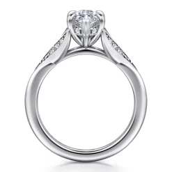 New Gabriel & Co. Taye - 14K White Gold Split Shank Marquise Shape Diamond Engagement Ring