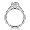 Clearance Gabriel & Co. Taye - 14K White Gold Split Shank Round Diamond Engagement Ring