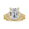 Best Gabriel & Co. Taye - 14K Yellow Gold Split Shank Emerald Cut Diamond Engagement Ring