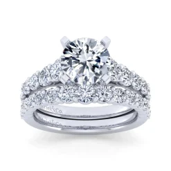 Discount Gabriel & Co. Taylor - 14K White Gold Round Diamond Engagement Ring