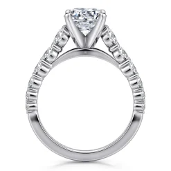Hot Gabriel & Co. Taylor - 14K White Gold Round Diamond Engagement Ring