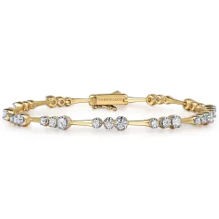 Sale Gabriel & Co. Tennis Bracelet 14K Yellow Gold Diamond 1.5ct