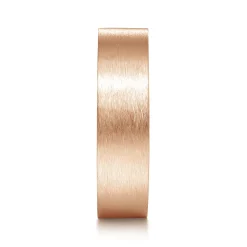 Sale Gabriel & Co. Theodore - 14K Rose Gold 6mm - Men's Wedding Band in Horizontal Brush Finish