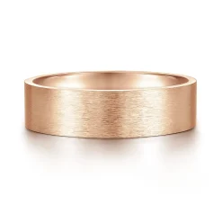 Sale Gabriel & Co. Theodore - 14K Rose Gold 6mm - Men's Wedding Band in Horizontal Brush Finish
