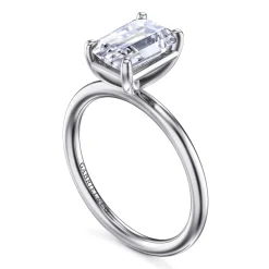 Online Gabriel & Co. Tiana - 14K White Gold Emerald Cut Solitaire Diamond Engagement Ring