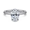 Hot Gabriel & Co. Tiana - 14K White Gold Oval Solitaire Diamond Engagement Ring