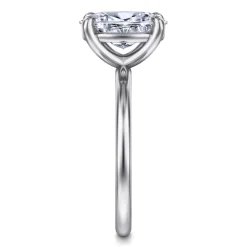 Hot Gabriel & Co. Tiana - 14K White Gold Oval Solitaire Diamond Engagement Ring
