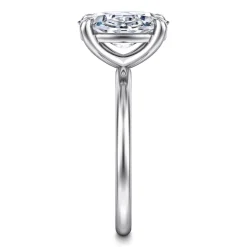 Gabriel & Co. Tiana - 14K White Gold Oval Solitaire Diamond Engagement Ring