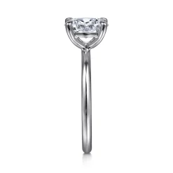 Best Gabriel & Co. Tiana - 14K White Gold Oval Solitaire Diamond Engagement Ring