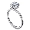 Best Gabriel & Co. Tiana - 14K White Gold Round Solitaire Diamond Engagement Ring