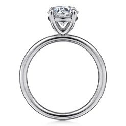 Best Gabriel & Co. Tiana - 14K White Gold Round Solitaire Diamond Engagement Ring