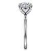 Outlet Gabriel & Co. Tiana - 14K White Gold Round Solitaire Diamond Engagement Ring