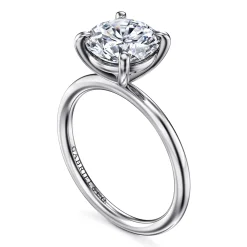 Outlet Gabriel & Co. Tiana - 14K White Gold Round Solitaire Diamond Engagement Ring