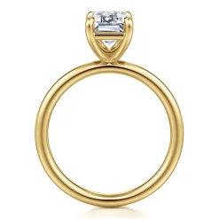 Clearance Gabriel & Co. Tiana - 14K Yellow Gold Emerald Cut Solitaire Diamond Engagement Ring