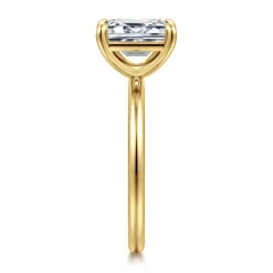 Clearance Gabriel & Co. Tiana - 14K Yellow Gold Emerald Cut Solitaire Diamond Engagement Ring