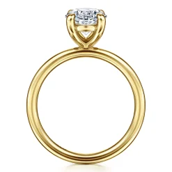 Best Gabriel & Co. Tiana - 14K Yellow Gold Oval Solitaire Diamond Engagement Ring
