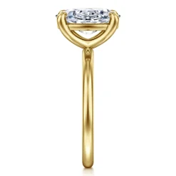 Best Gabriel & Co. Tiana - 14K Yellow Gold Oval Solitaire Diamond Engagement Ring