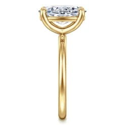 Best Gabriel & Co. Tiana - 14K Yellow Gold Oval Solitaire Diamond Engagement Ring
