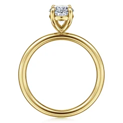 Outlet Gabriel & Co. Tiana - 14K Yellow Gold Oval Solitaire Diamond Engagement Ring