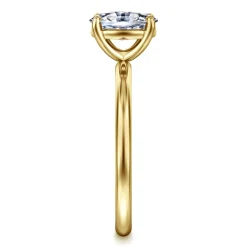 Sale Gabriel & Co. Tiana - 14K Yellow Gold Oval Solitaire Diamond Engagement Ring