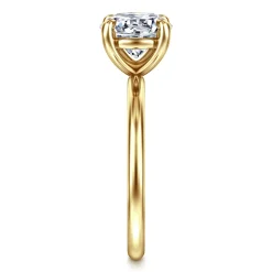 Clearance Gabriel & Co. Tiana - 14K Yellow Gold Round Solitaire Diamond Engagement Ring