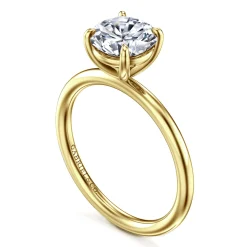 Outlet Gabriel & Co. Tiana - 14K Yellow Gold Round Solitaire Diamond Engagement Ring