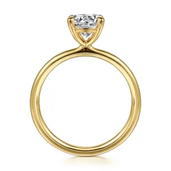 Clearance Gabriel & Co. Tiana - 14K Yellow Gold Round Solitaire Diamond Engagement Ring
