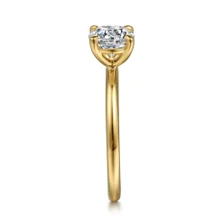 Clearance Gabriel & Co. Tiana - 14K Yellow Gold Round Solitaire Diamond Engagement Ring