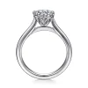 Discount Gabriel & Co. Tiona - 14K White Gold 6 Prong Round Diamond Engagement Ring