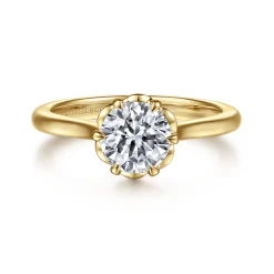 Online Gabriel & Co. Tiona - 14K Yellow Gold 6 Prong Round Diamond Engagement Ring