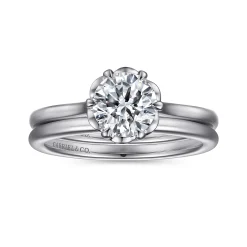 Outlet Gabriel & Co. Tiona - Platinum Round Diamond Solitaire Engagement Ring