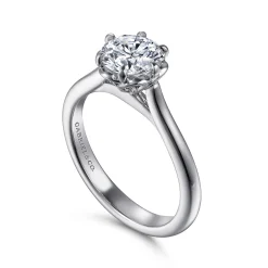 Outlet Gabriel & Co. Tiona - Platinum Round Diamond Solitaire Engagement Ring