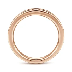 Gabriel & Co. Toledo - 14K Rose Gold Channel Set Diamond Wedding Band - 0.75 ct