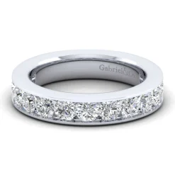 Outlet Gabriel & Co. Toledo - 14K White Gold Channel Set 13 Stone Diamond Anniversary Band - 1.7 ct