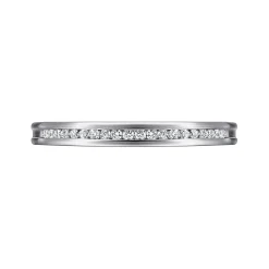 Gabriel & Co. Toledo - 14K White Gold Channel Set Diamond Wedding Band - 0.1 ct